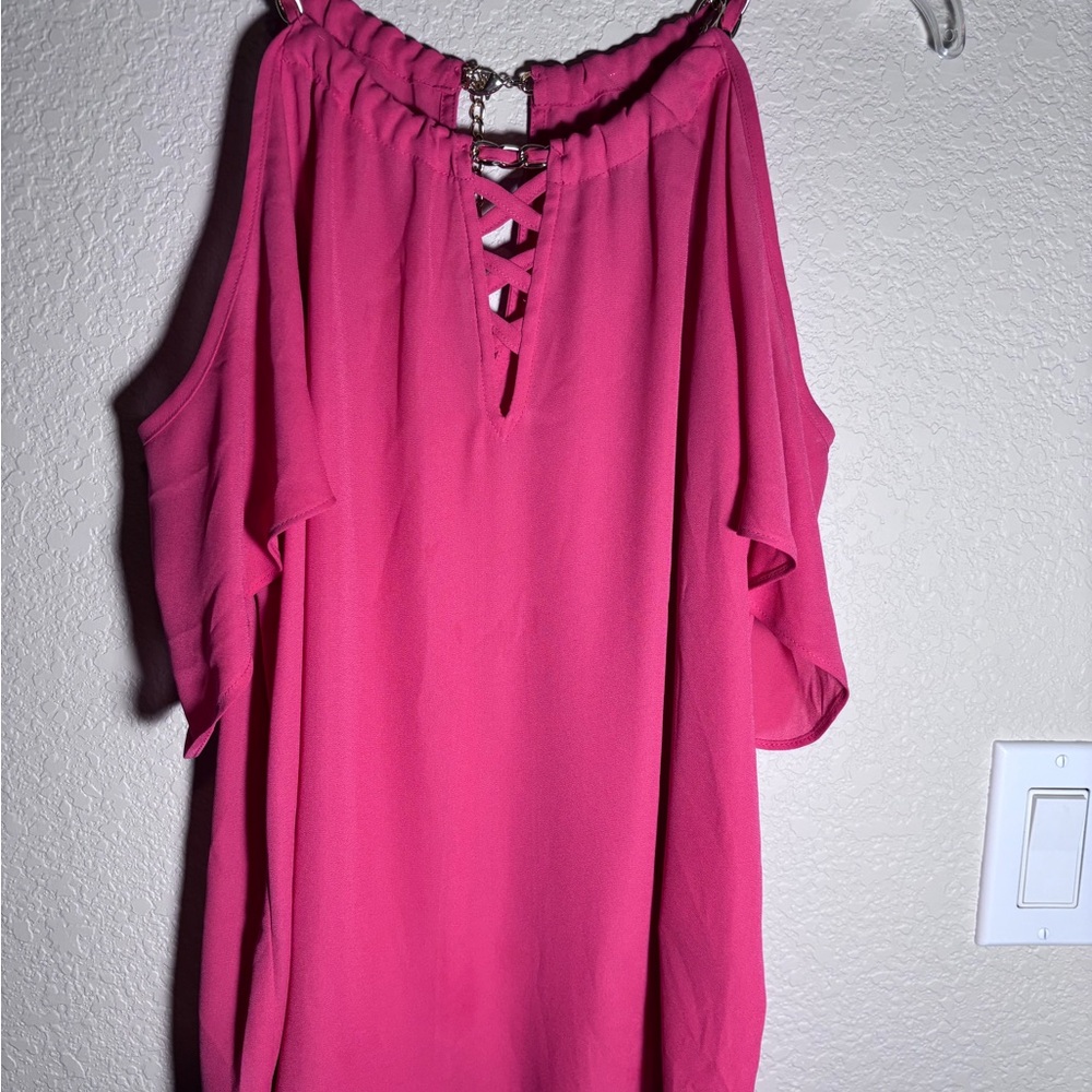 Coral Cold Shoulder Women's Top by International‎ Concepts.